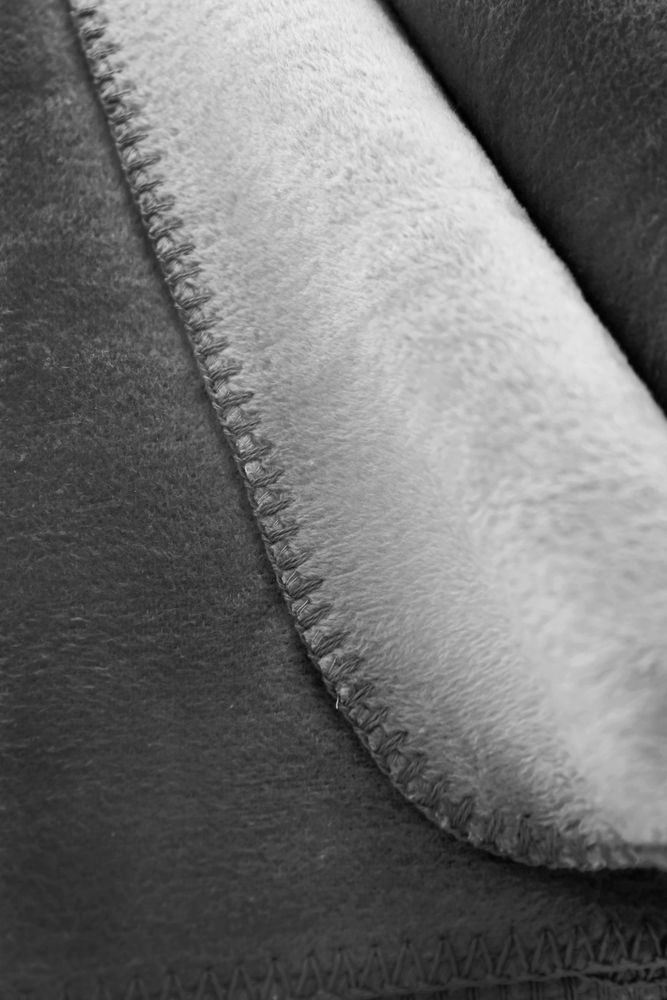 Wohndecke aus Baumwollmischgewebe Grau
