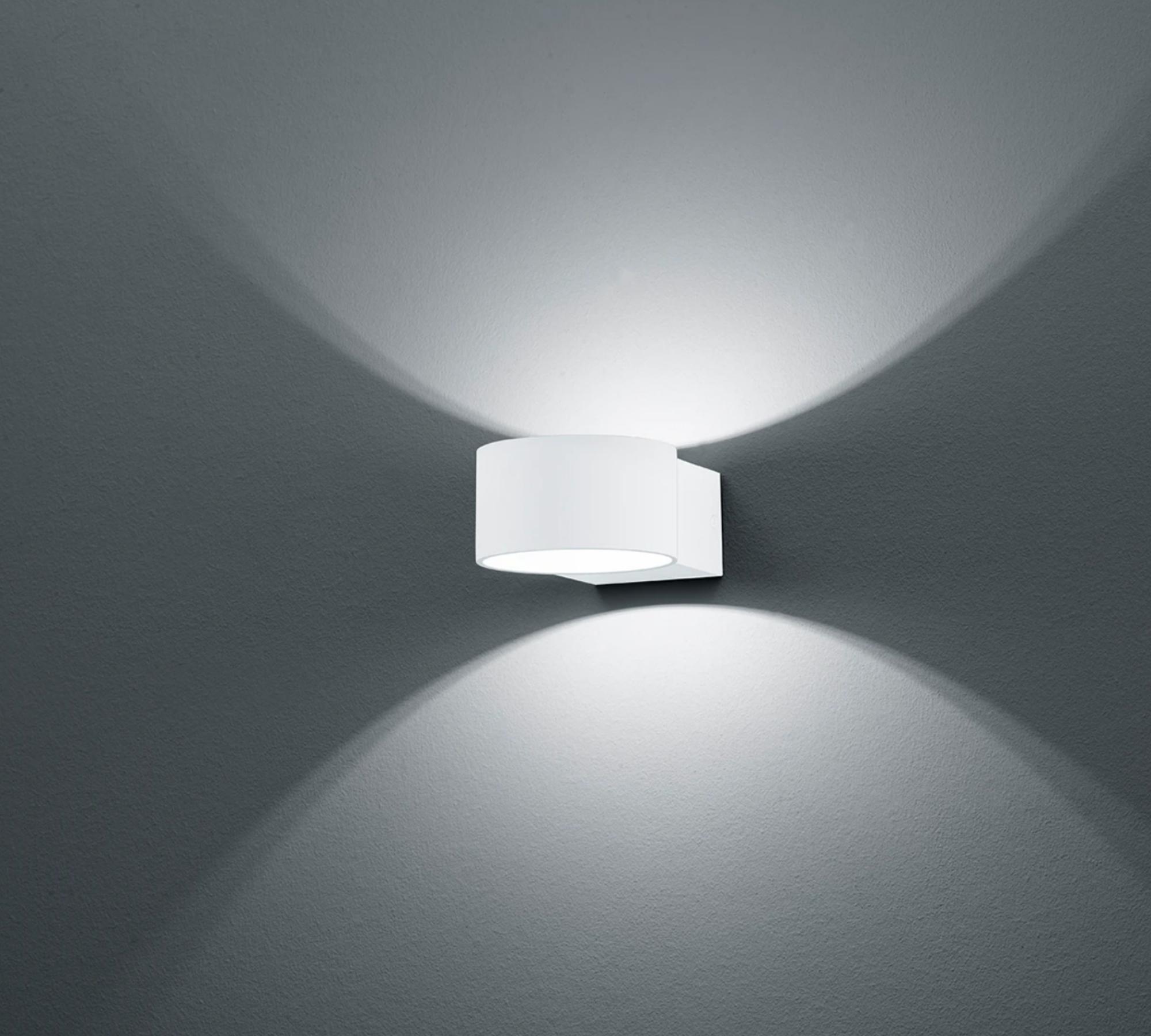 LED-Wandleuchte Metall Matt Weiß