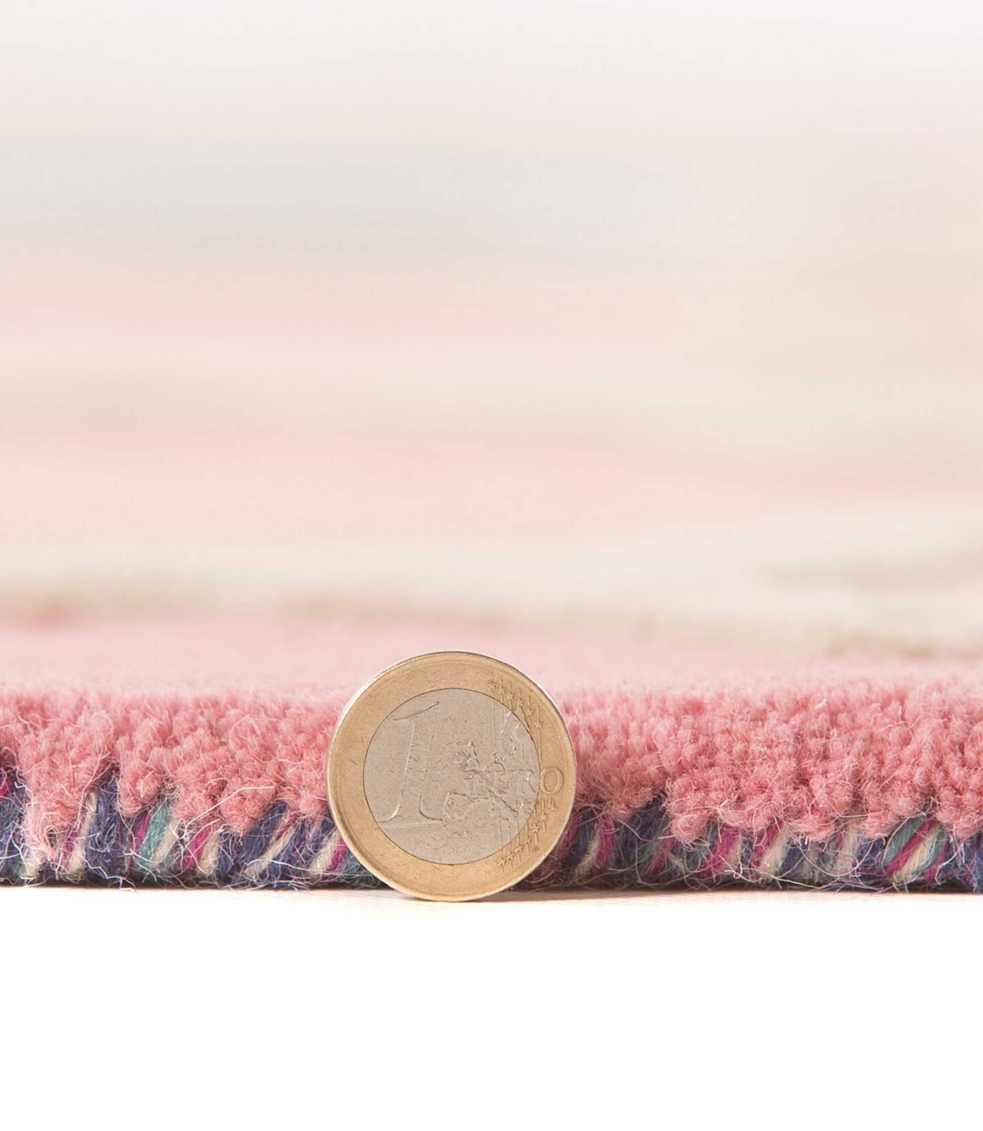 Wollteppich Rosella Handgefertigt Pink/Blau 160x230