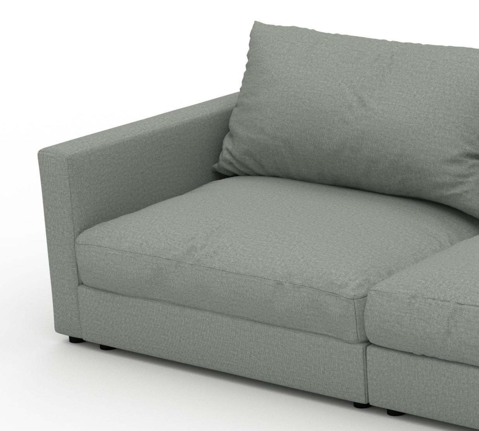 Flayr 3-Sitzer Sofa Webstoff Schiefergrau