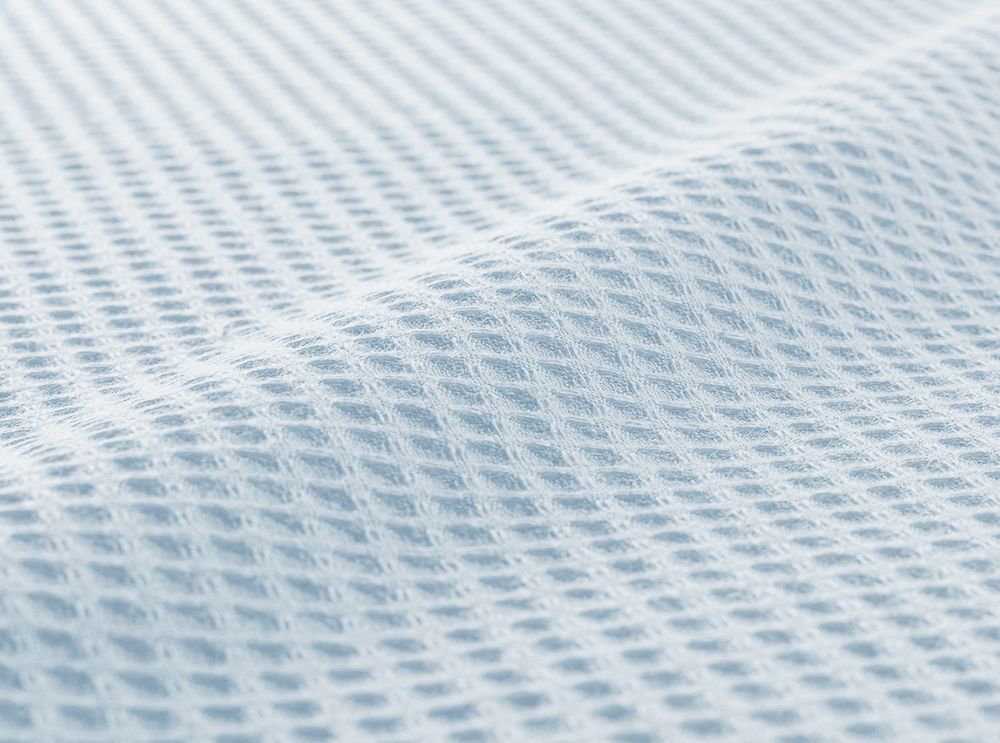 Leichte Decke aus Waffelpiqué 100% Baumwolle Hellblau Single