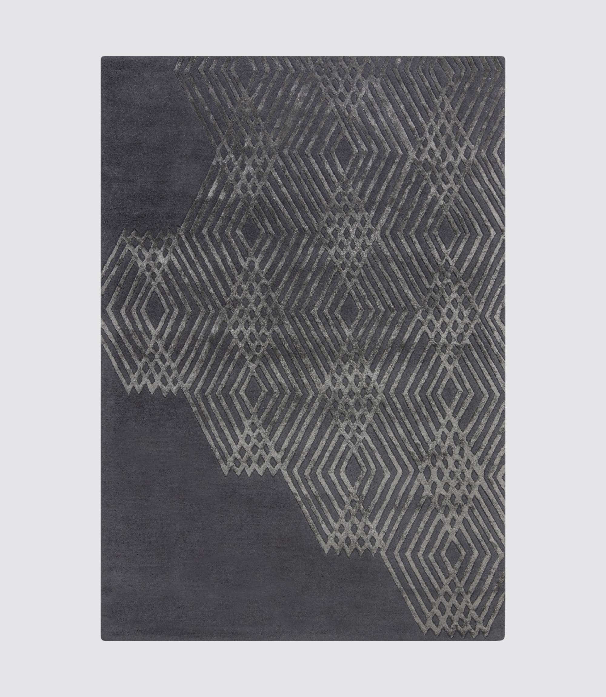 Wollmischteppich Architect Diamonds Grau 120x170