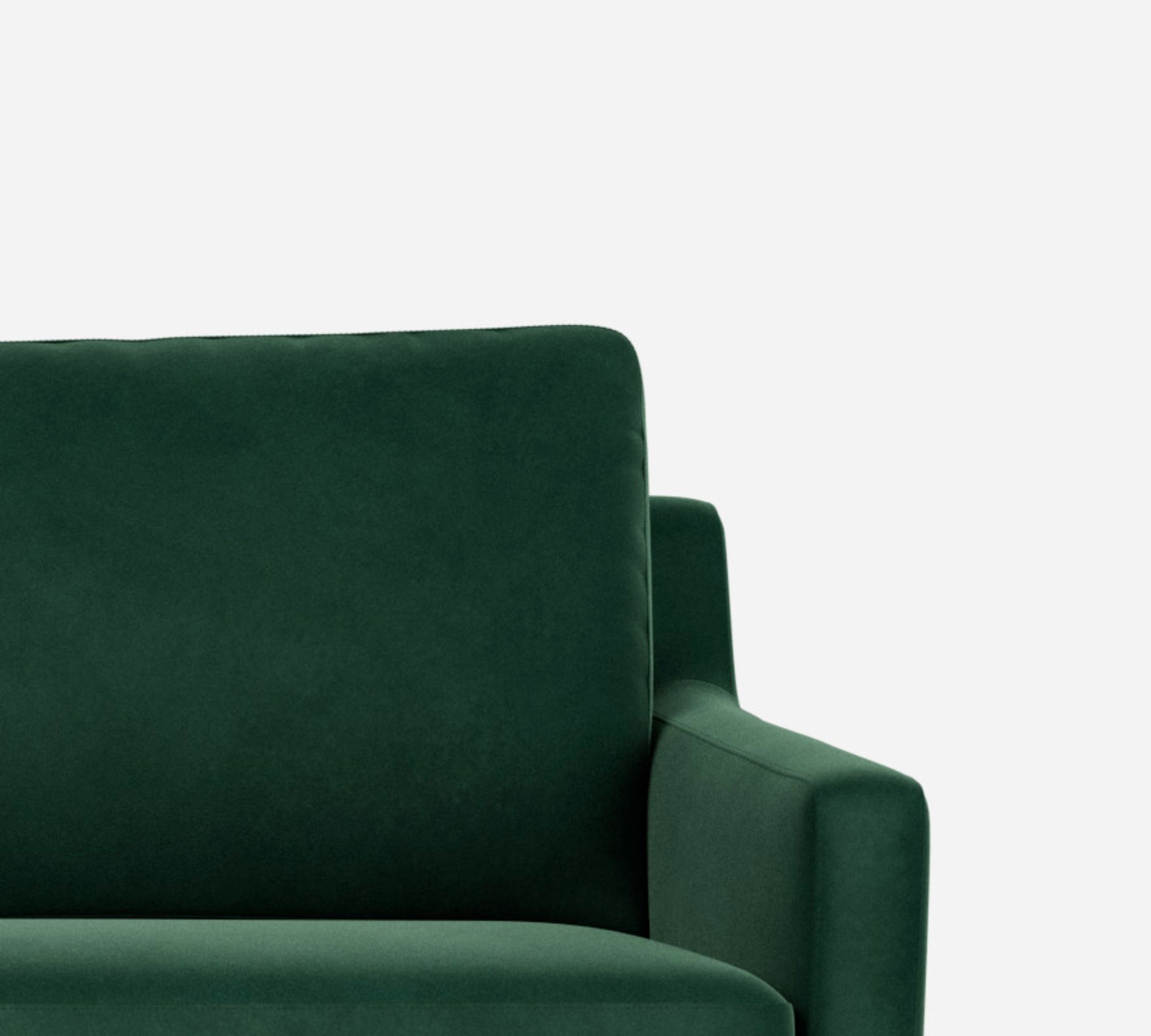Astha 3-Sitzer Sofa Récamiere Links Velour Lux Dark Green