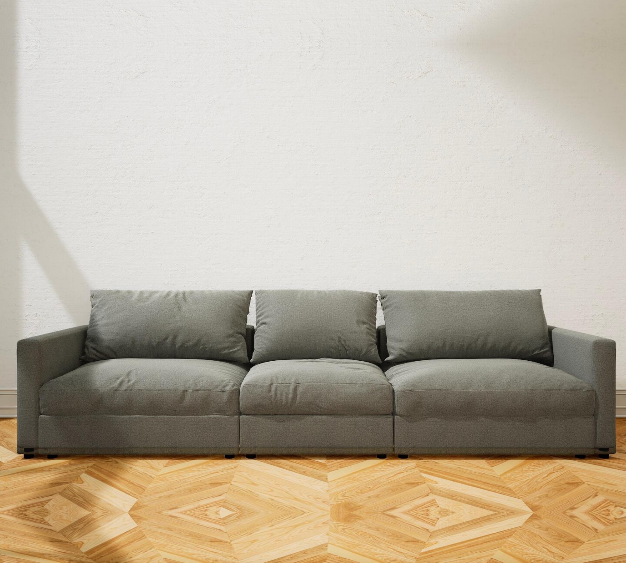 Flayr 3-Sitzer Sofa Webstoff Schiefergrau