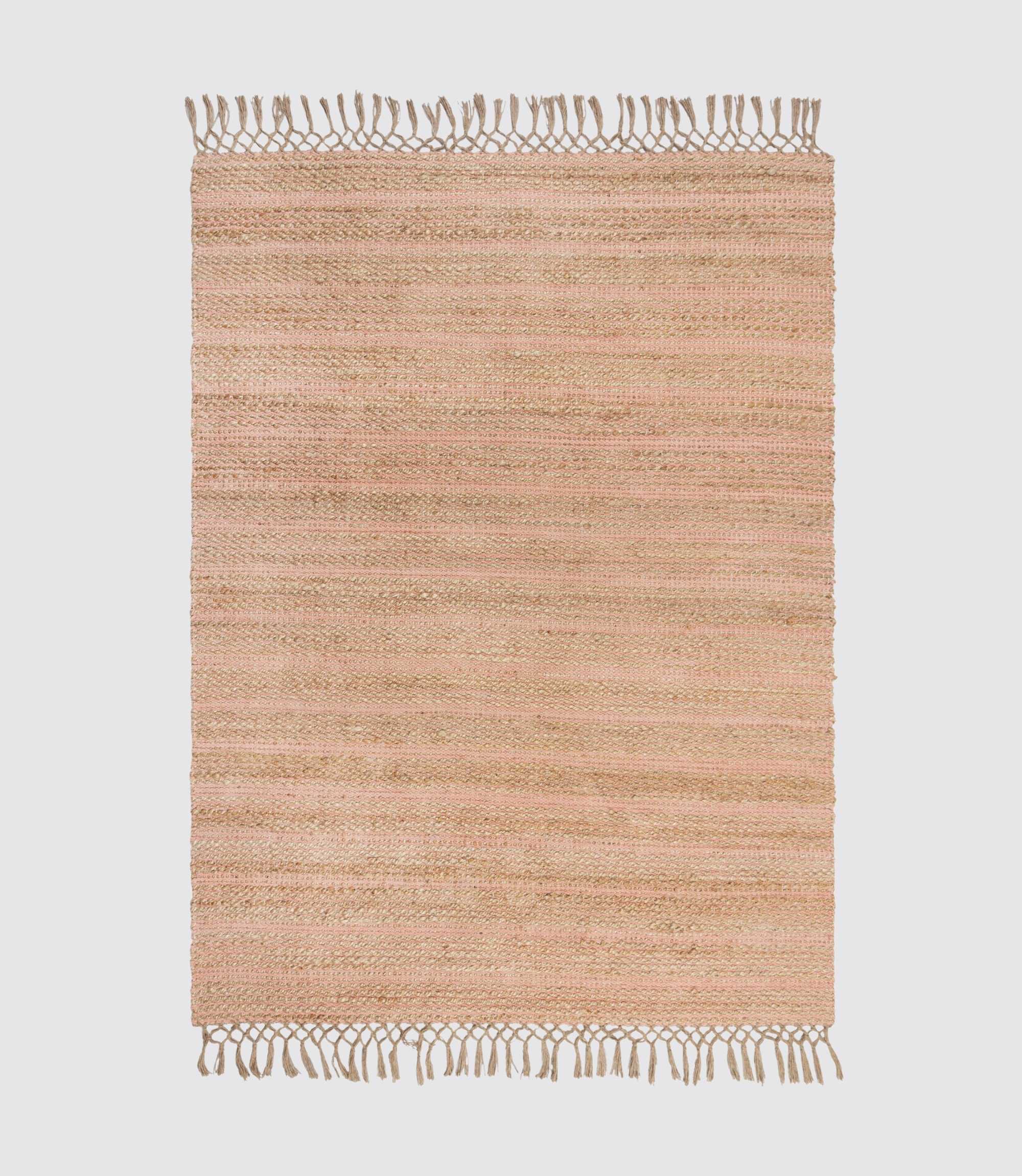 Jute-Chenille-Teppich Equinox Handgewebt Blush 120x170