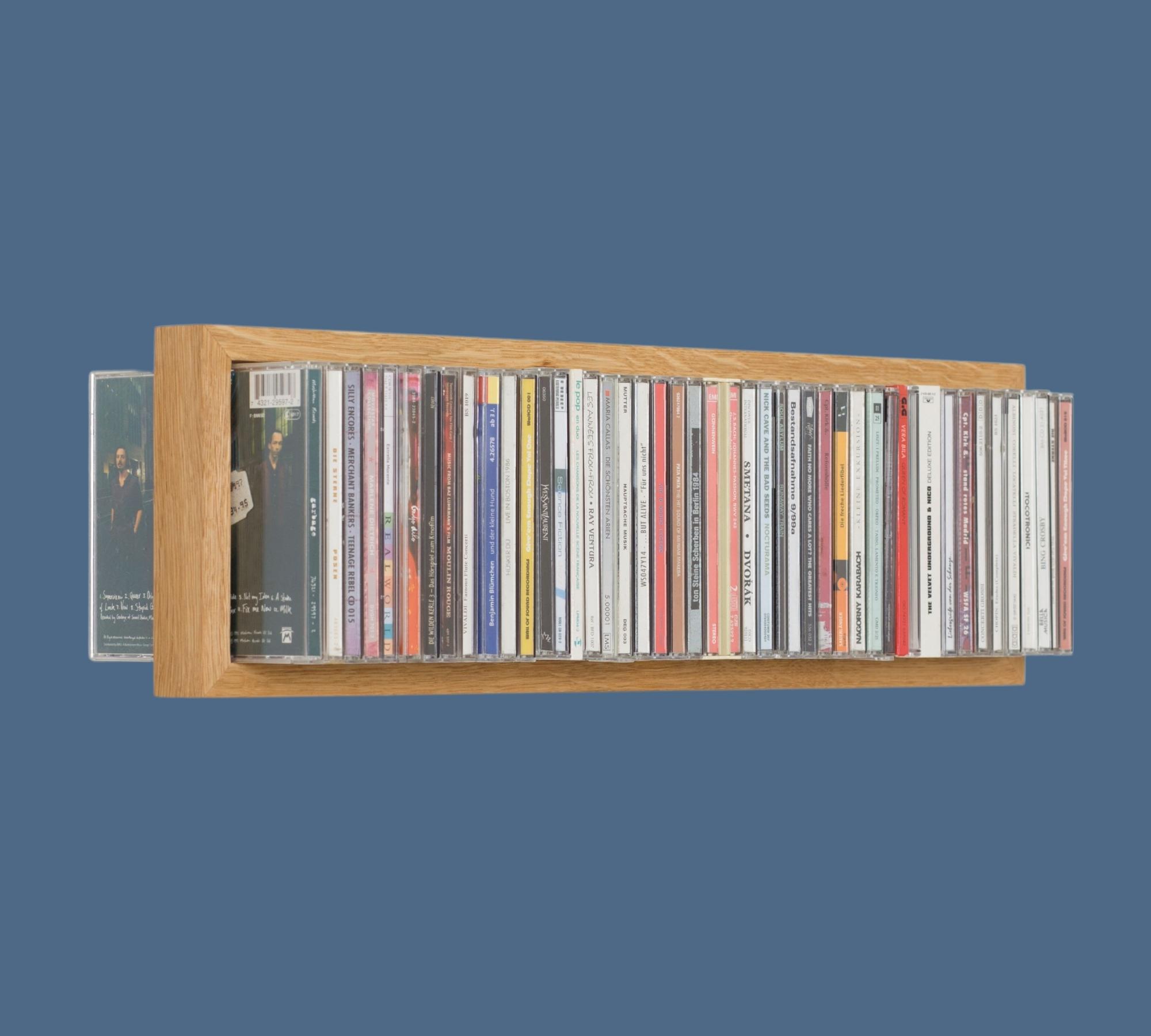 CD-Regal mit Eichenrahmen b-cd2 Dunkel