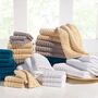 4-tlg. Handtuch-Set aus Baumwolle Beige 6