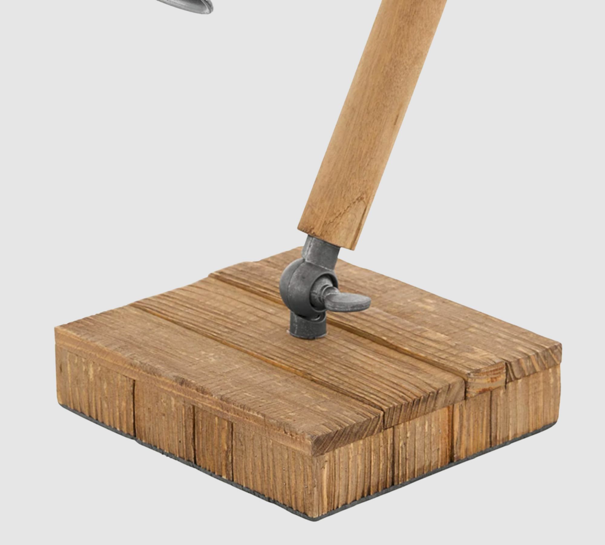 Tischleuchte Stahl Holz 2