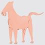 Pferd Schreibtischhelfer aus 100% Recyceltem Leder Pink 2