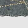 Jute-Teppich Rhombi Handgewebt Blau 160x230 2