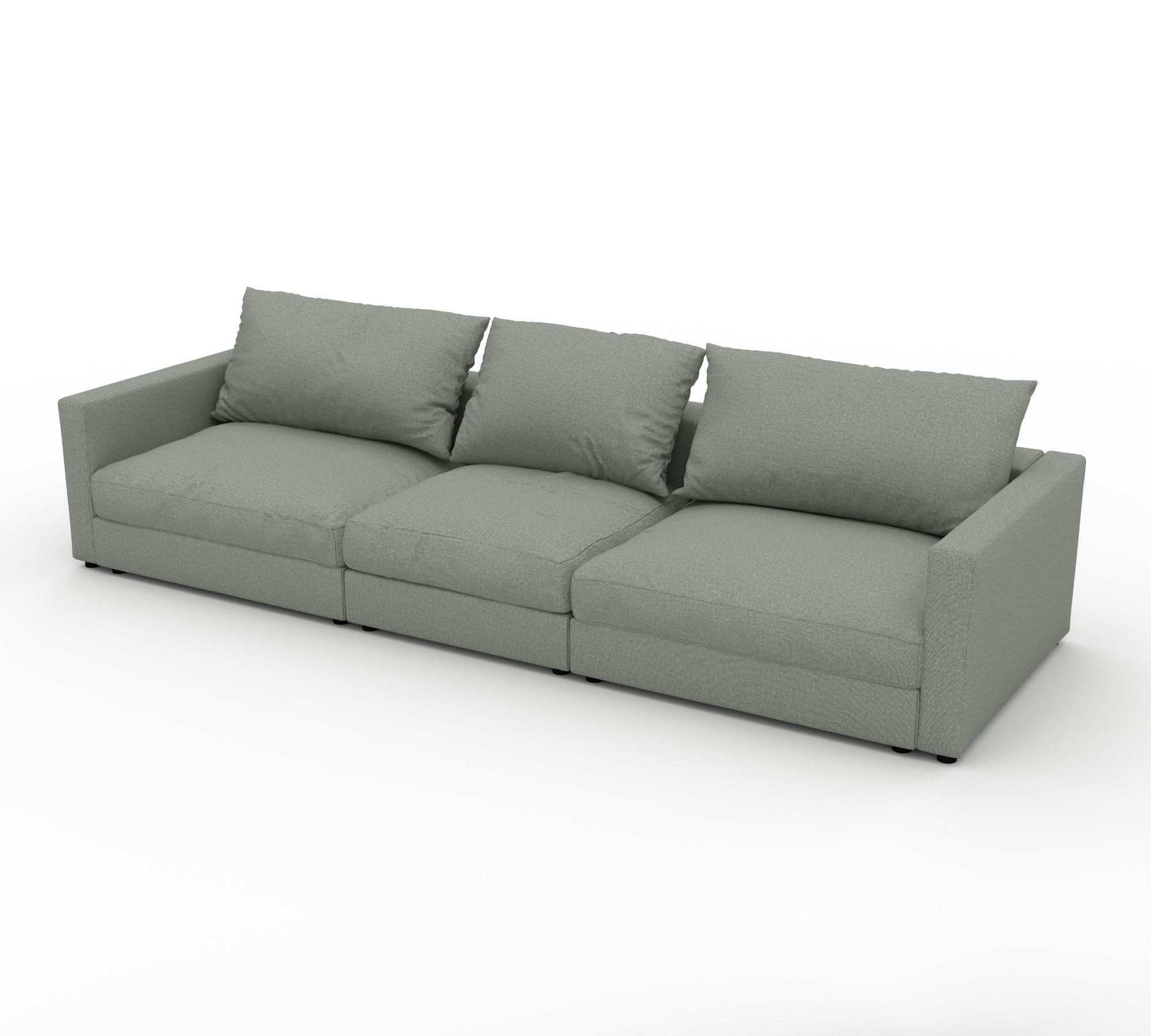 Flayr 3-Sitzer Sofa Webstoff Schiefergrau 1