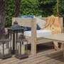 Outdoor Sessel Massivholz mit weißen Polstern 1