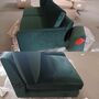 Astha 3-Sitzer Sofa Récamiere Links Velour Lux Dark Green 4
