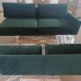 Astha 3-Sitzer Sofa Récamiere Links Velour Lux Dark Green 5