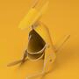 Känguru Schreibtischhelfer aus 100% Recyceltem Leder Gelb 0