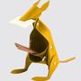 Känguru Schreibtischhelfer aus 100% Recyceltem Leder Gelb 1