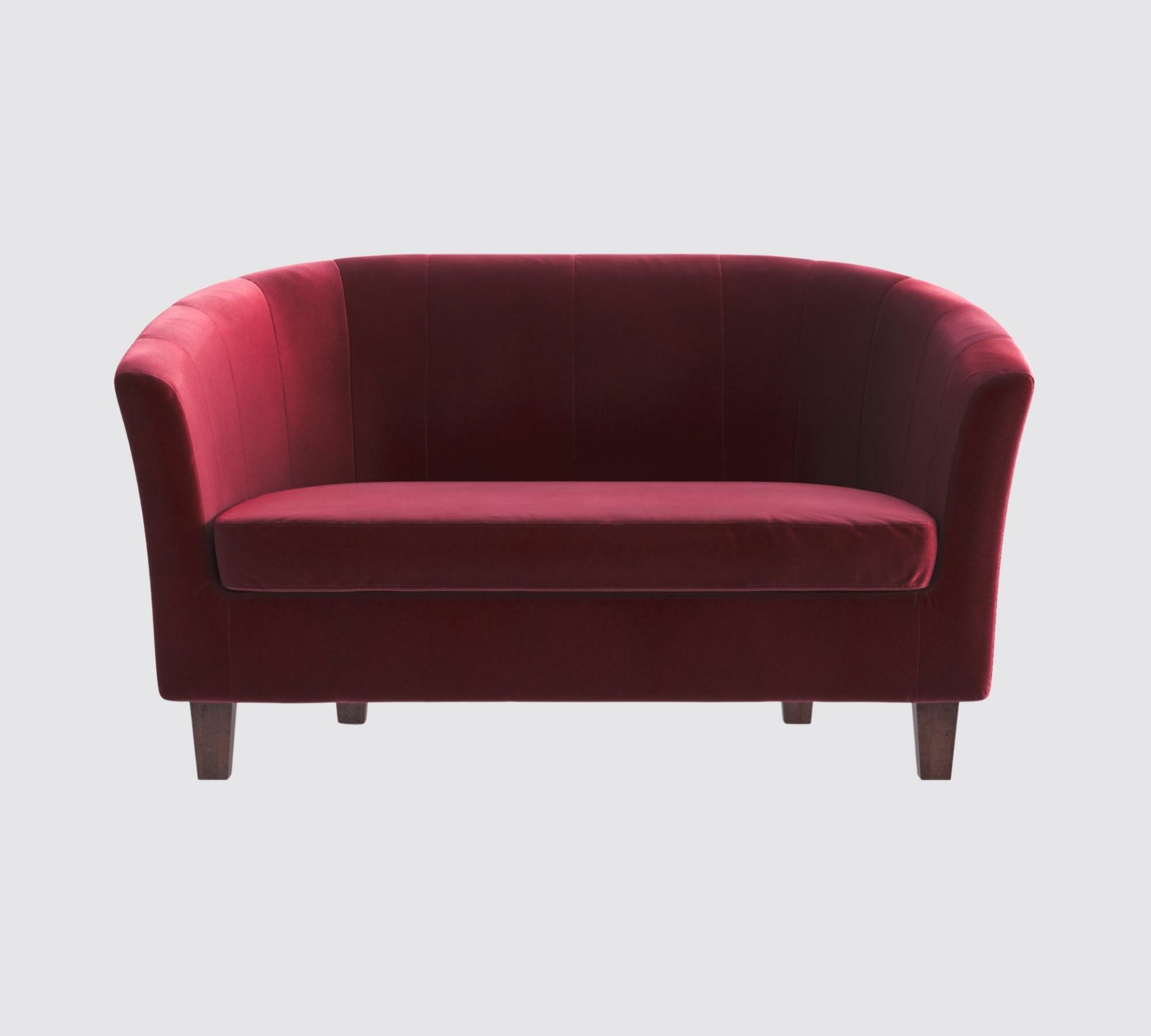 Picpus 2-Sitzer Sofa Samt Rot 0