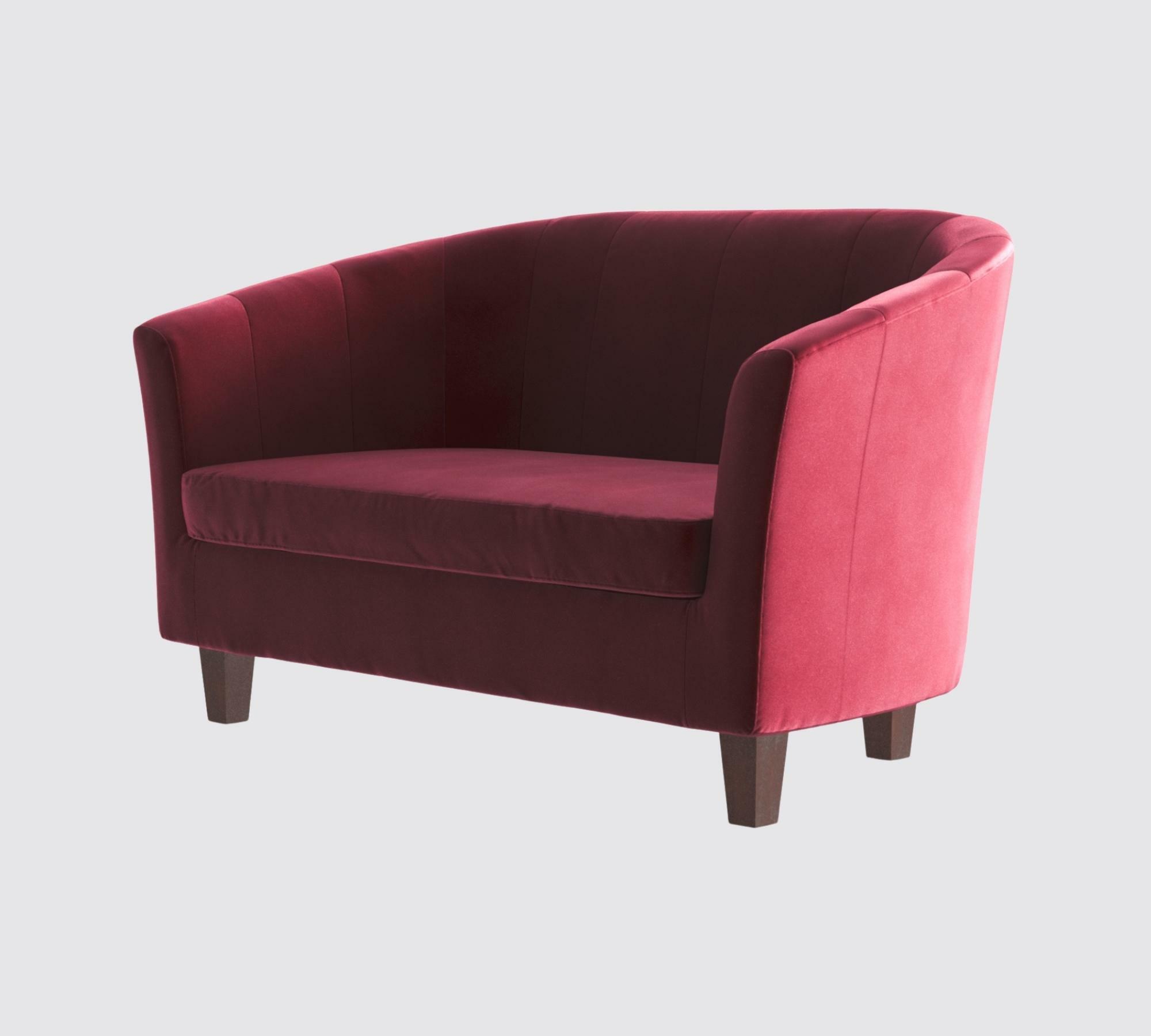 Picpus 2-Sitzer Sofa Samt Rot 1