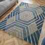Wollmischteppich Architect Harlow Blau 160x230 0